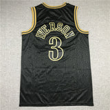 Allen Iverson Gold Philidelphia Throwback Jersey