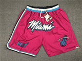 Miami Heat Pink Throwback Shorts